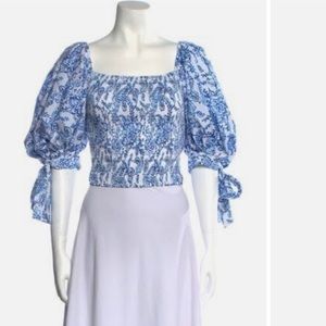 Caroline Constas puff sleeve top